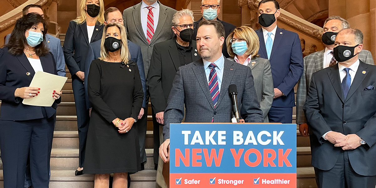 Senate Republicans unveil ‘Take Back New York’ 2022 legislative agenda